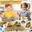 Asoxt 43-Piece Construction Sensory Playset - 2 lbs Play Sand, 4 DIY Trucks, Crane & Road Signs - Creative Sandbox Toy for Kids Ages 3+