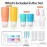 Vipop Empty 3 oz Travel Size Bottles Toiletries Containers for Toiletries LiquidsSmall Silicone Mini Refillable Leak Proof TSA Approved Travel Bottles for Creams Shampoo and Conditioner Traveling