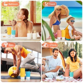 Vipop Empty 3 oz Travel Size Bottles Toiletries Containers for Toiletries LiquidsSmall Silicone Mini Refillable Leak Proof TSA Approved Travel Bottles for Creams Shampoo and Conditioner Traveling