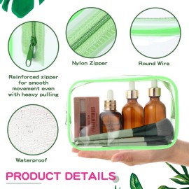 Weewooday 12 Pieces Clear Makeup Bags Cosmetic Storage Bags PVC Zipper Pouches Travel Waterproof Makeup Plastic Case for Women Organizing Toiletries Traveling Bathroom(Medium,Bright Color)