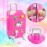 23Pcs 18 Inch Girl Doll Accessories Case Luggage Travel Play Set with Clothes, Bag, Computer Glasses, Makeup, Stickers, Stuff for 18 inch Doll - Christmas & Birthday Gift