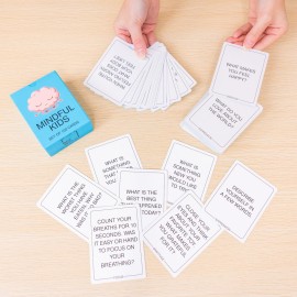 BayWel - 100 Mindfulness Conversation Starter Cards for Kids - Enable Meaningful Conversations with Kids