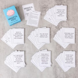 BayWel - 100 Mindfulness Conversation Starter Cards for Kids - Enable Meaningful Conversations with Kids