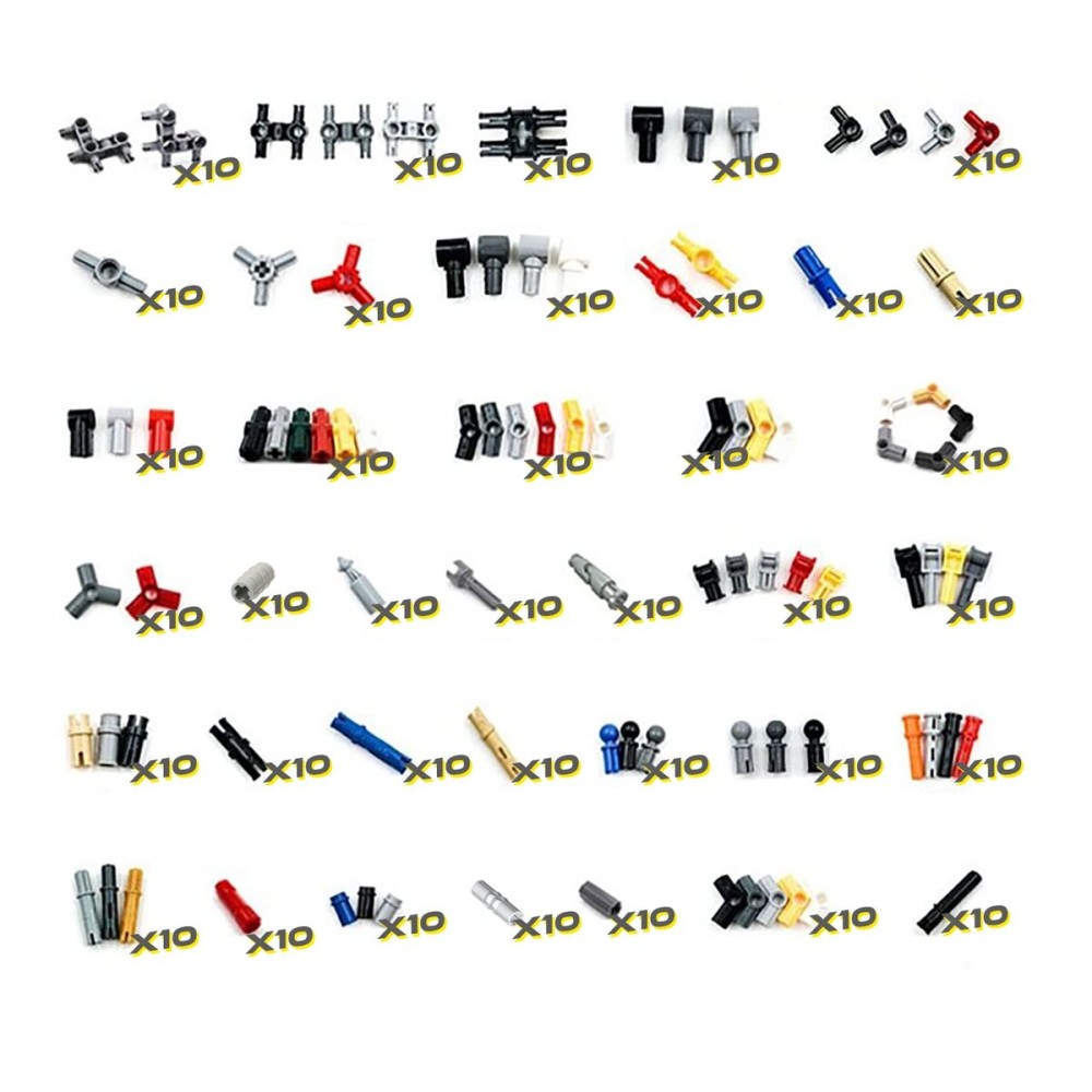 Technic Parts Compatible with Lego Bricks Pin Liftarm Beam Axle Panel Car Building Blocks MOC 370PCS
