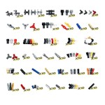 Technic Parts Compatible with Lego Bricks Pin Liftarm Beam Axle Panel Car Building Blocks MOC 370PCS