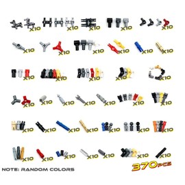 Technic Parts Compatible with Lego Bricks Pin Liftarm Beam Axle Panel Car Building Blocks MOC 370PCS