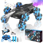 8WD Gesture Sensing Stunt RC Cars - 2.4Ghz 360 Rotation Remote Control Car with Spray, Light & Sound, Transform Drift Climbing Racing Vehicle, Birthday Toys for Ages 8-13 Boys Girls