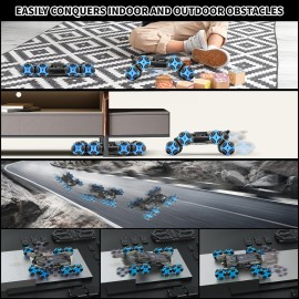 8WD Gesture Sensing Stunt RC Cars - 2.4Ghz 360 Rotation Remote Control Car with Spray, Light & Sound, Transform Drift Climbing Racing Vehicle, Birthday Toys for Ages 8-13 Boys Girls