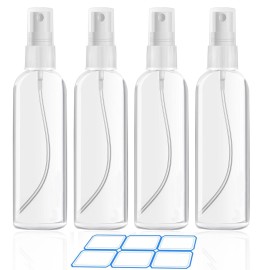 DTDNZKN 4 Pack 4 Oz (120ml) Small Spray Bottles - Fine Mist, Refillable, Reusable