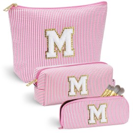 YOOLIFE Valentines Day Gifts | Teen Girl Gifts for 6-16 Year Olds, Makeup Bag with Multiple Compartments, Personalized Initials, Multiple Color Options