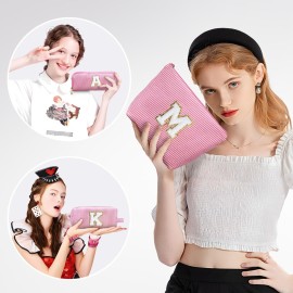 YOOLIFE Valentines Day Gifts | Teen Girl Gifts for 6-16 Year Olds, Makeup Bag with Multiple Compartments, Personalized Initials, Multiple Color Options