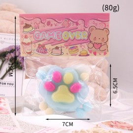 Taba Squishy Cat Paw Squeeze Toys,Sensory Fidget Toy for Your Best Mellow and Chill,Party Favors, Birthday Gift, Squishy Toys for Adults (Blue)