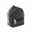 Mini Backpack Cute Cosmetic Bag for Women, Creative Cute Pendant Keychain Key-chains Keyrings PU Leather Makeup Bag Key Pocket Lipstick Bag Card Holder Data Cable Organizer Zipper Pouch (Pure black)