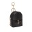 Mini Backpack Cute Cosmetic Bag for Women, Creative Cute Pendant Keychain Key-chains Keyrings PU Leather Makeup Bag Key Pocket Lipstick Bag Card Holder Data Cable Organizer Zipper Pouch (Pure black)