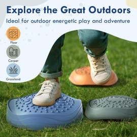 Lehoo Castle Stepping Stones for Kids, Non-Slip Toddler Stepping Stones, Indoor & Outdoor Toys for Toddlers 1-3, Obstacle Course for Kids, Sensory Balance Board