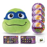 MiraBall Teenage Mutant Ninja Turtles Mystery Expandable Maxi Plush to UNbox, Collectible Squishy and Soft Plush with 4 Surprise, Limited Edition, Great Toy Gift for Kids Aged 3+ (4-Pack)