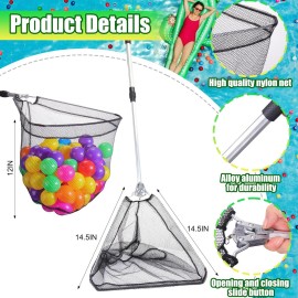 AIERSA Adjustable Ball Picker for Pit, Plastic Retriever for Kids Foam Pit, Multiple Collector for Pickup Dogs Playpen, Accessories for Grabber Play Yard