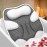 ZYIDBNG Bath Pillow for Tub Ergonomic Cat Shape Design Bath Pillow for Head and Neck Support SPA Gift Bathtub Pillow 4D Air-Mesh with 7 Suction Cups Washable Gray