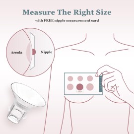 Flange Insert 10PCS 13/15/17/19/21mm for 24mm Flanges/Shields of Most Breast Pumps,Essential Flange Sizing Kit for Breast Pump Replacement Accessories with Nipple Ruler, Cleaning Brush