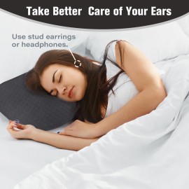 RoamReady Ear Piercing Pillow for Side Sleepers, Ear Pillows with Holes for Pain, Earring Inflammation Pressure Sores, Cotton Earring Pillow for CNH Side Sleepers RoamReady Ear Piercing Pillow for Side Sleepers, Ear Pillows with Holes for Pain, Earring Inflammation Pressure Sores, Cotton Earring Pillow for CNH Side Sleepers