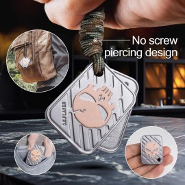 D.G.PLAYER Fidget Toys Adults- Magnetic Metal EDC Fidget Slider for ADHD, Relieve Stress, Tension, Anxiety - Focus - Find Inspiration, Backpack, Purse Hanging Decoration (Alloy,Platinum)