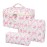 SXS LACONIC Quilted Makeup Bag,Large Cosmetics Bag Set,Cotton Coquette Floral Make up Pouch,Travel Toiletry Bag for Women