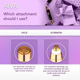 SPA SCIENCES - AIVA - The 2-in-1 Facial Hair Remover & Eyebrow Trimmer with Built-in LED Lights SPA SCIENCES - AIVA - The 2-in-1 Facial Hair Remover & Eyebrow Trimmer with Built-in LED Lights