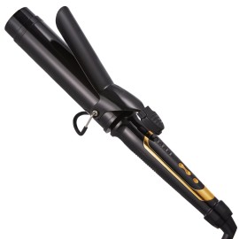 Lanvier 1 1/2 Inch Curling Iron 1.5 Barrel Curling for Medium & Long Hair with Soft and Relax Curls, Up to 450F Worldwide Voltage (100-240V) Hair Curler for Traveling, Hair Waving Style Tool - Black
