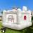 White Bounce House for Kids 2-8 Indoor Bouncy Castle with Pump Toddler Bounce House PVC Waterproof Materials Easy to Clean Outdoor Toddler Toys 68 x 68 x 58.2 inch
