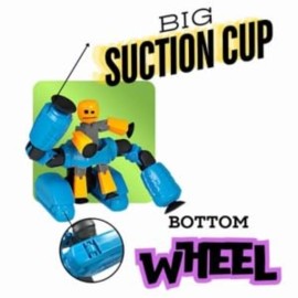 Zing Stikbot Megabots - Blue (Avalanche) Stikbot Poseable Collectible Stop Motion Action Figures and Mega Vehicles