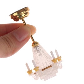 LUOZZY Dollhouse Chandelier Lights - Miniature Led Chandeliers for Dollhouse
