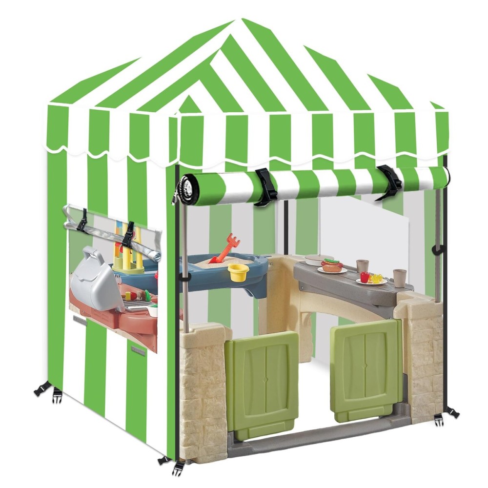 HMOCK Kids Outdoor Playhouse Cover, Outdoor Playset Cover (Green)