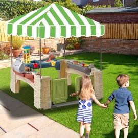 HMOCK Kids Outdoor Playhouse Cover, Outdoor Playset Cover (Green)