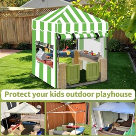 HMOCK Kids Outdoor Playhouse Cover, Outdoor Playset Cover (Green)