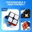 AuntyFey 5 Pack Magic Speed Cube Set - 2x2, 3x3, 4x4, Triangle Megaminx Speed Cubes for Kids & Adults