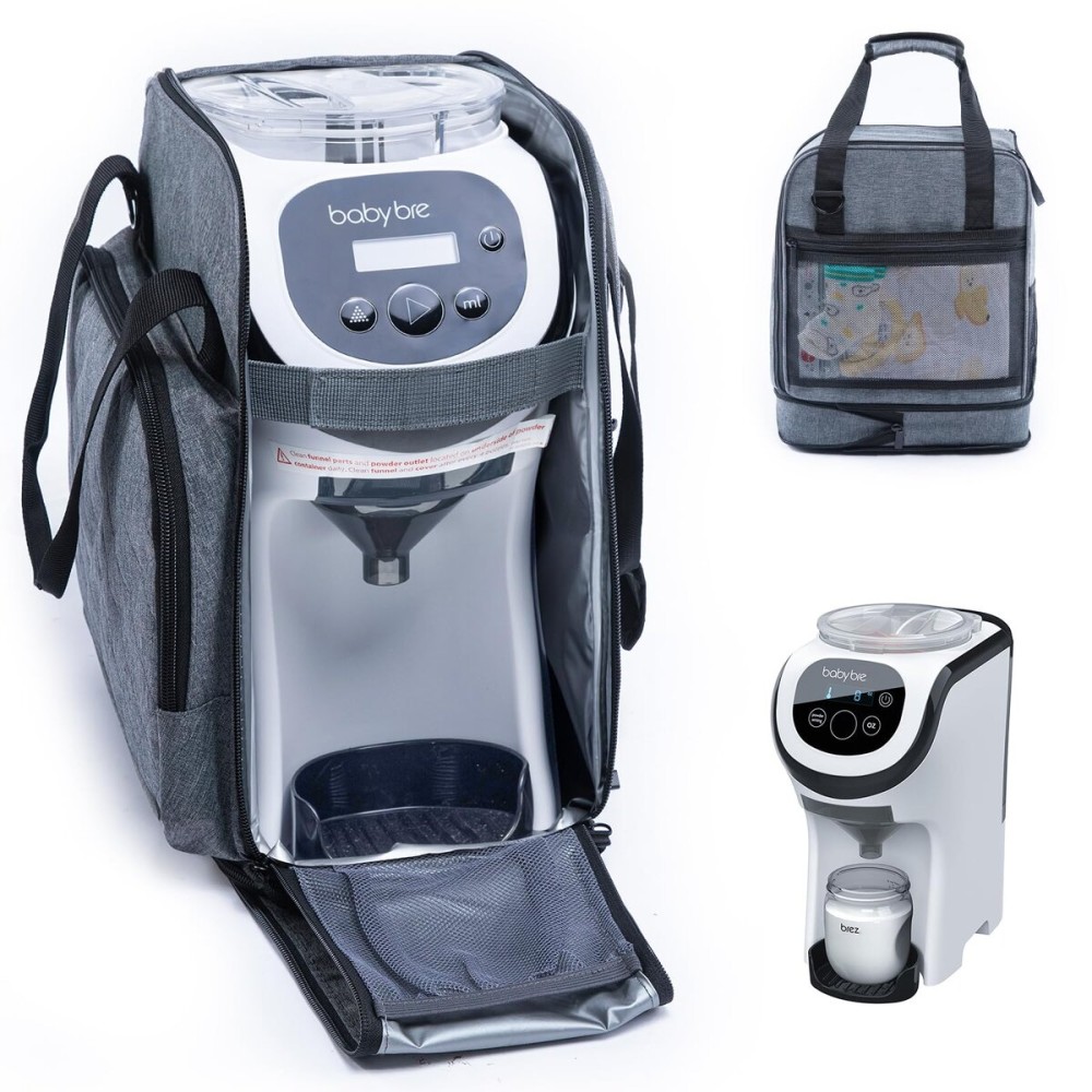 SFYBYHEART Carrying Case Compatible with Baby Brezza Formula Pro Mini Baby Formula Mixer Machine Carrying Bag - Baby Formula Mixer Travel Bag with Pockets for Baby Essential, Pumps, Baby Bottles