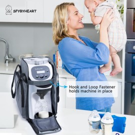 SFYBYHEART Carrying Case Compatible with Baby Brezza Formula Pro Mini Baby Formula Mixer Machine Carrying Bag - Baby Formula Mixer Travel Bag with Pockets for Baby Essential, Pumps, Baby Bottles