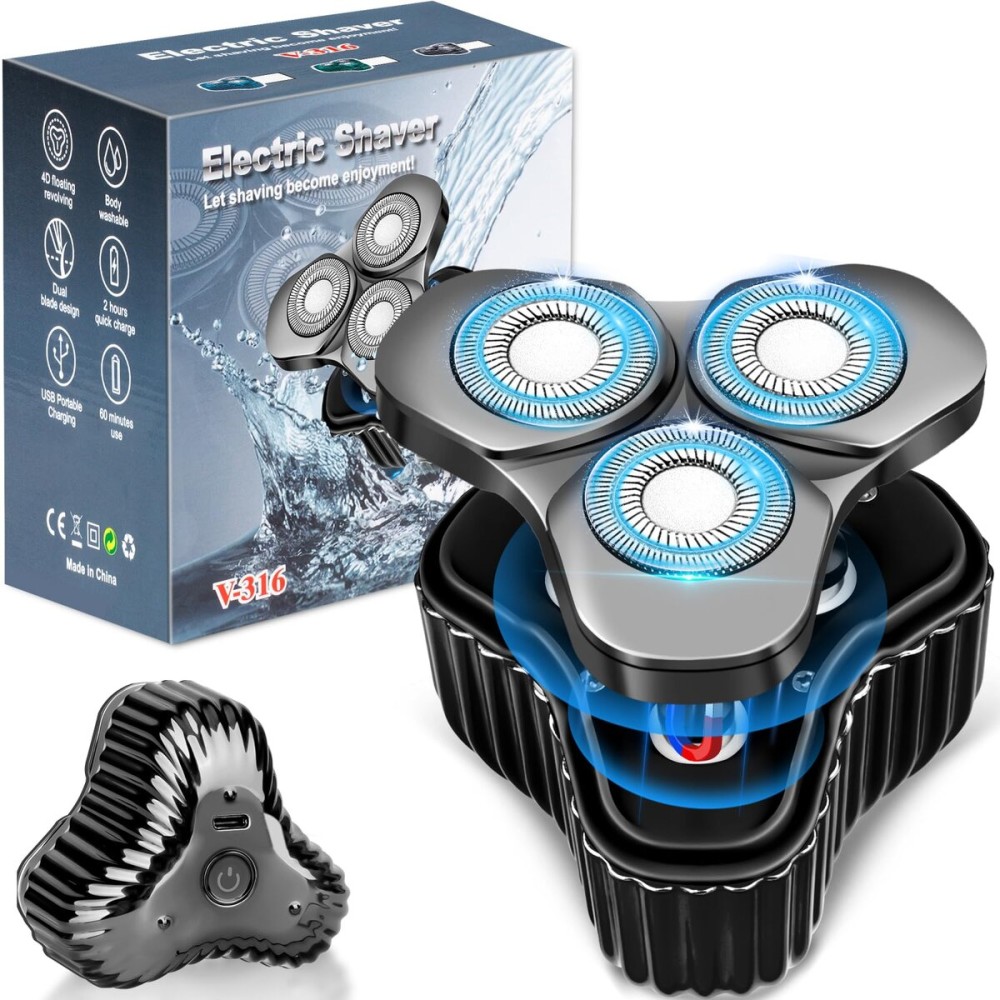 Sakioo Mini Electric Shaver for Men,Pocket Size Washable Electric Razor,Car and Travel Shavers for Men, Electric Shaver USB Mini Shaver Charging Suitable