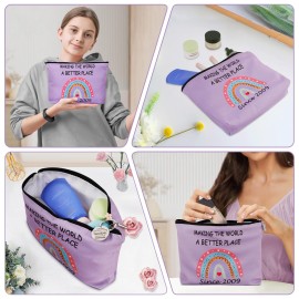 16th Birthday Gifts for Girls with 2009 Birthday Makeup Bag and Inspirational Keychain, 16 Year Old Birthday Gift Ideas for Daughter, Niece, Granddaughter, Thank you, Christmas Cosmetic Travel Bag