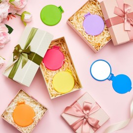 Jetec 18 Pieces Compact Mirrors Bulk Gifts Mini Vintage Pocket Mirrors for Purse Small Portable Folding Round Makeup Stuffs for Travel Daily Use Party Favors Women (Bright Colors)
