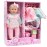 Gift Boutique Baby Doll 14 Inch Soft Body with Clothes & Accessories Sets of Outfits with Hangers Teddy & Toy Blocks Playset Wardrobe Storage Closet, Ideal Gift for Kids - Set of 4