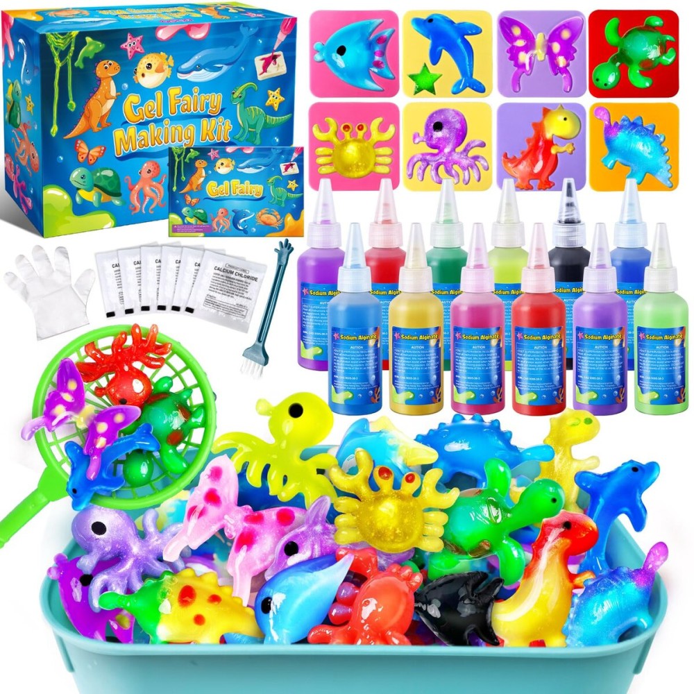 Kacwsoay Magic Water Elf Toy Kit for Kids - Aqua Fairy Water Pets with 12 Colors - DIY Squishies Maker Crafts Birthday Gifts for Boys and Girls
