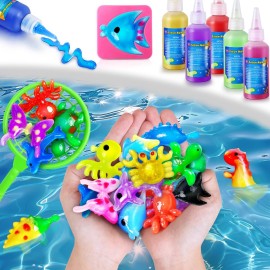 Kacwsoay Magic Water Elf Toy Kit for Kids - Aqua Fairy Water Pets with 12 Colors - DIY Squishies Maker Crafts Birthday Gifts for Boys and Girls