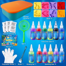 Kacwsoay Magic Water Elf Toy Kit for Kids - Aqua Fairy Water Pets with 12 Colors - DIY Squishies Maker Crafts Birthday Gifts for Boys and Girls