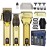 Hair Clippers for Men Professional, Barber Clippers and Trimmer Set, Hair Clipper& Hair Trimmer & Electric Foil Shavers Razor Kit, Hair Cutting kit, Cordless Mens Grooming Kit-Gold
