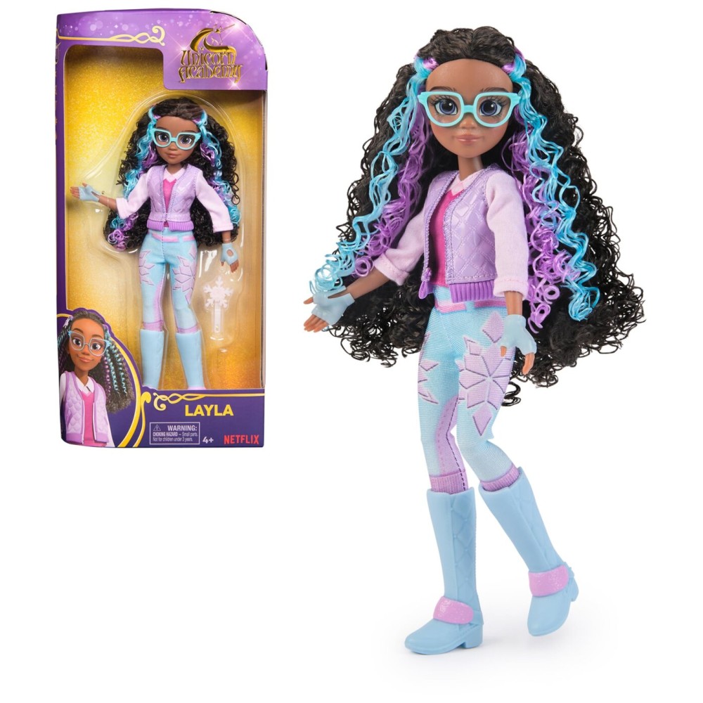 Unicorn Academy, Layla Doll with 5 Accessories, 9.5, Dolls & Unicorn Toys for Girls Ages 4 and up