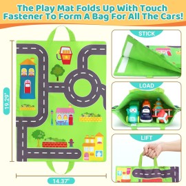 FunMission Baby Boy Toys, Baby Toy Cars 7 Pack, Toys for Boys Aged 18 Months +, Toddler Toys Age 2-3, 7 Toy Cars with Storage Bag, Trucks for Toddlers, Presents for Kids