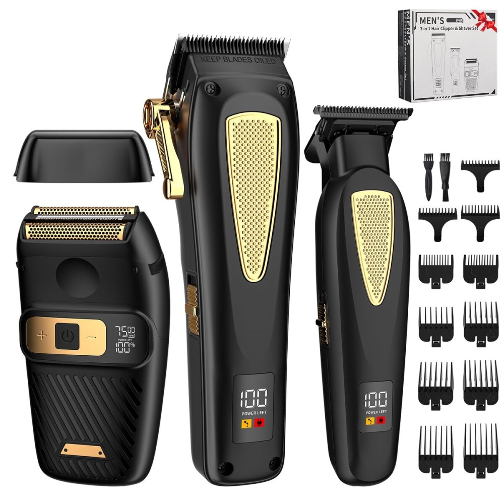 Professional Hair Clippers for Man,Hair Clippers Electric Shavers Razor T-Blade Hair Trimmer, 3 in 1 Cordless Barber Trimmer Bald Shavers LED Display Gifts Professional Hair Clippers for Man,Hair Clippers Electric Shavers Razor T-Blade Hair Trimmer, 3 in 1 Cordless Barber Trimmer Bald Shavers LED Display Gifts