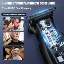 Professional Hair Clippers for Man,Hair Clippers Electric Shavers Razor T-Blade Hair Trimmer, 3 in 1 Cordless Barber Trimmer Bald Shavers LED Display Gifts Professional Hair Clippers for Man,Hair Clippers Electric Shavers Razor T-Blade Hair Trimmer, 3 in 1 Cordless Barber Trimmer Bald Shavers LED Display Gifts