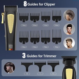 Professional Hair Clippers for Man,Hair Clippers Electric Shavers Razor T-Blade Hair Trimmer, 3 in 1 Cordless Barber Trimmer Bald Shavers LED Display Gifts Professional Hair Clippers for Man,Hair Clippers Electric Shavers Razor T-Blade Hair Trimmer, 3 in 1 Cordless Barber Trimmer Bald Shavers LED Display Gifts